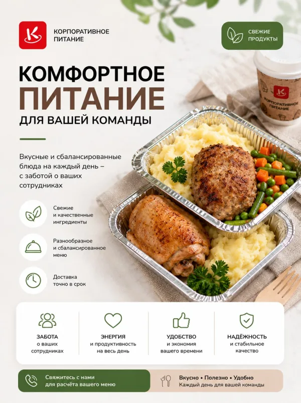 Комфортное питание для вашей команды