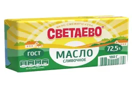 Масло сливочное Светаево 72.5%
