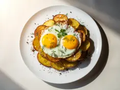 Яичница с картофелем